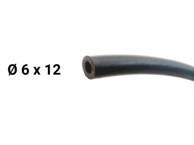 Fuel rubber hose D6x12 (price is for 1 m)