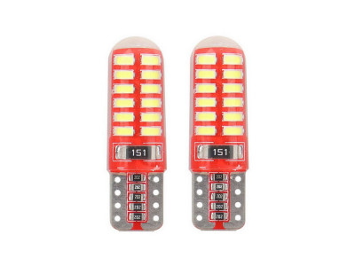 LED light bulbs CANBUS 3014 24SMD T10e W5W SILCA white 12V